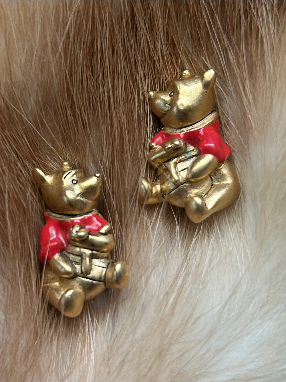 Disney Winnie the Pooh Bear Clip on earrings